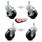 Service Caster 4 Inch Soft Rubber Wheel Swivel 10mm Threaded Stem Caster Brakes SCC, 2PK SCC-TS20S414-SRS-M1015-2-TLB-2 - alternate 2